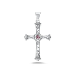 Lhp3100349 Sterling Silver Cross + Chain
