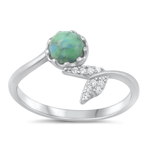 Lhr1316679Tq Sterling Silver Ring Real Turquoise