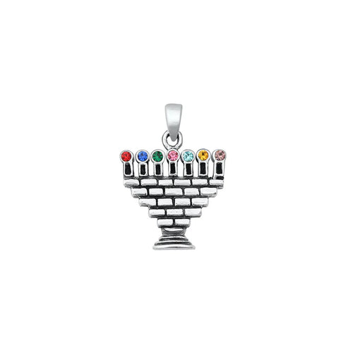 Lhp3185359 Sterling Silver Pendant Menorah + 18'' Chain