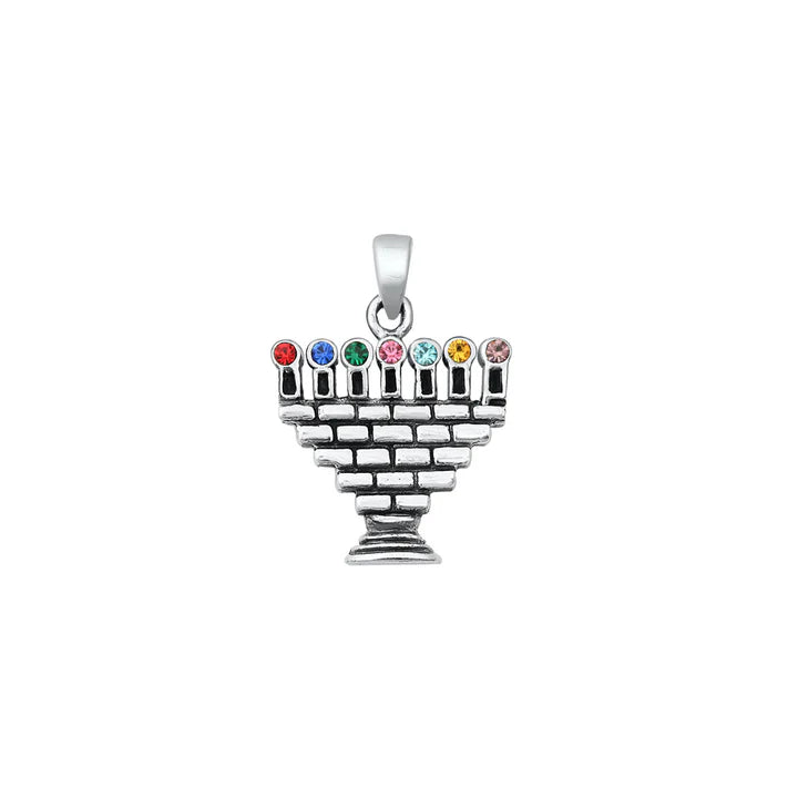 Lhp3185359 Sterling Silver Pendant Menorah + 18'' Chain