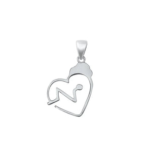 Lhn3185769 Sterling Silver  Nurse Heart Life Line