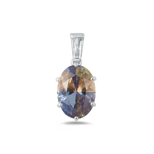 Lhp3186819 Sterling Silver Rainbow Topaz Pendant + Chain