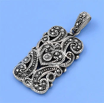 Lhp3219479 Sterling Silver Marcasite Vintage Pendant