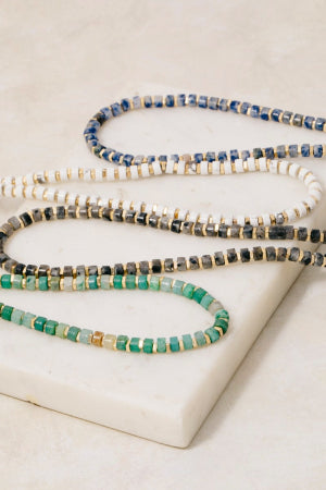 Lhn322379 Fashion Necklace Semi Precious Stones Assorted Colors
