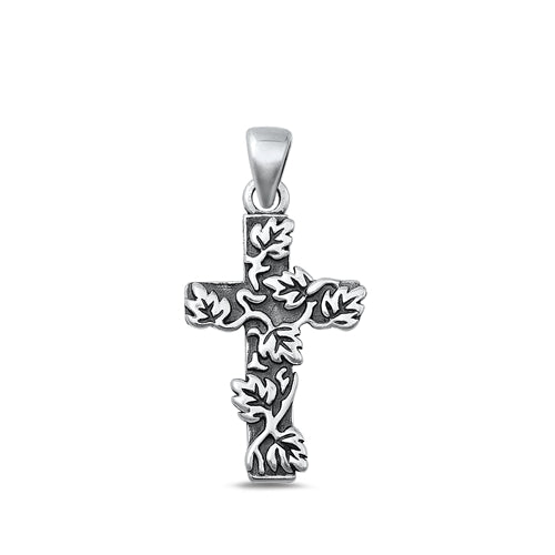 Lhp9349276 Sterling Silver Leaf Cross +18'' chain