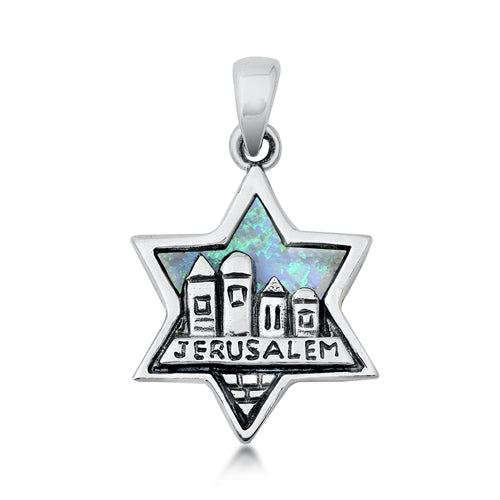 Lhp351005 Sterling Silver Star of David Jerusalem