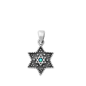 Lhp9351052 Sterling Silver Star of David Pendant 18'' Chain