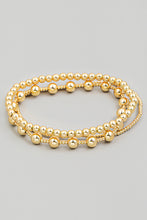 Load image into Gallery viewer, Lhb03549 Fashion Bracelet 3 Multi Gold Beads