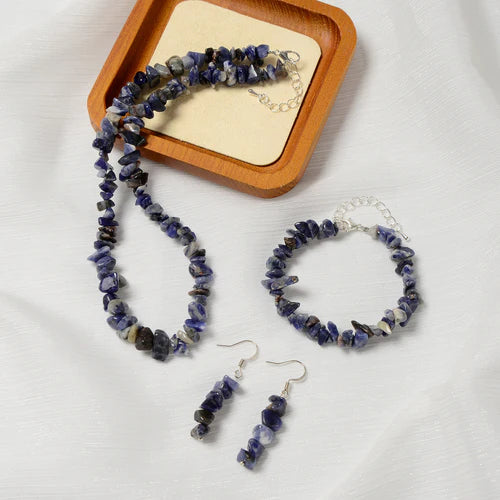 Lhset26591SO Real Stone Set Sodalite *Minimum 2 sets any stone