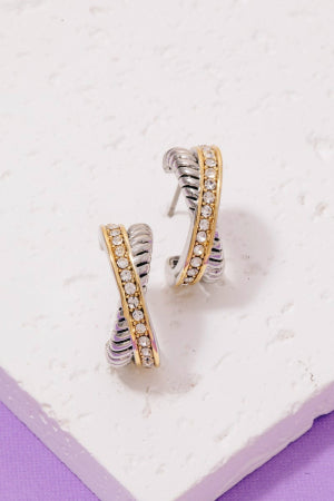 Lhe40329 Fashion Hoop Earring X Designs Gold Silver