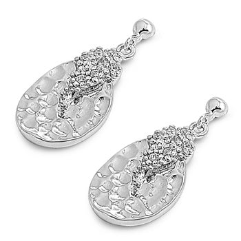 Lhe4108179 Sterling Silver Earring Tear Drop Cz