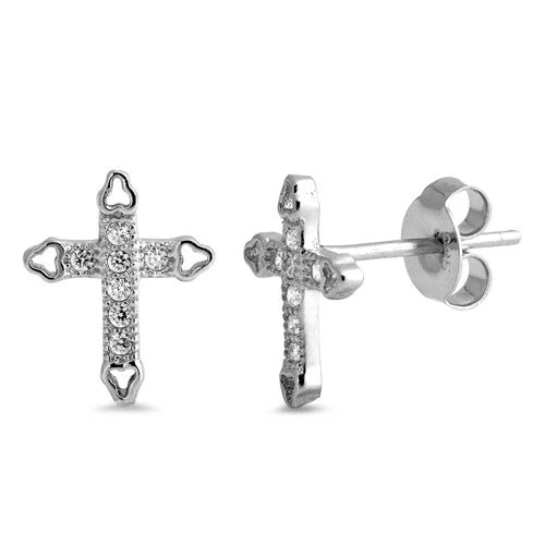 Lhe4112219 Sterling Silver Cross Earring