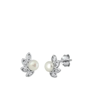 Lhe4114219 Sterling Silver Pearl Flower Earring