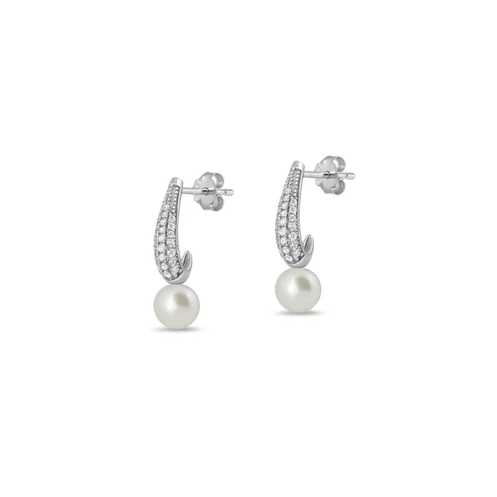 Lhe4116639 *Sterling Silver Pearl Cz Earring