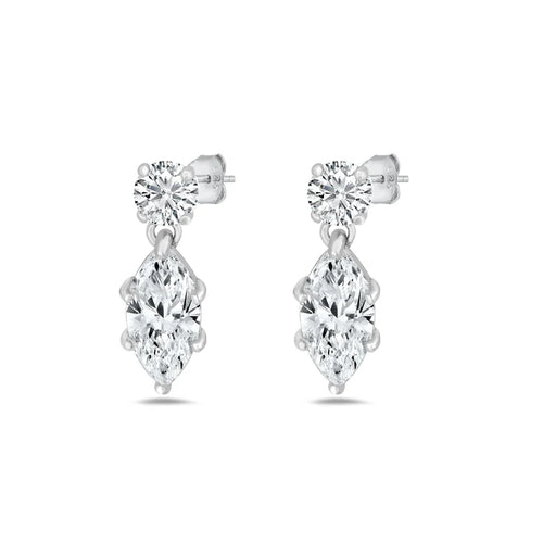 Lhe4116889 Sterling Silver Cz Drop Earring