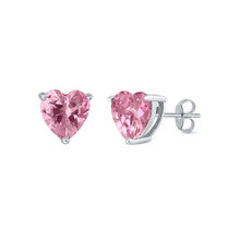 Load image into Gallery viewer, Lhe4200079 Sterling Silver Heart Earring Assorted Colors Sizes &amp; Shape 126