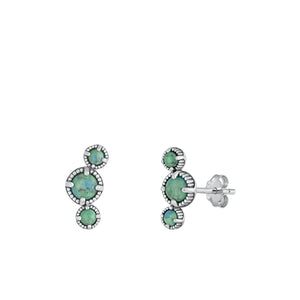 Lhe9430837 Sterling Silver Earring Real Turquoise Stones