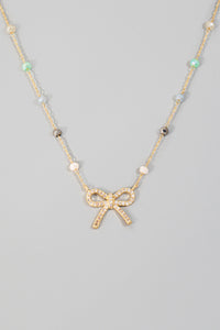 lhn43609 Fashion Necklace Bow