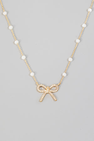 lhn43609 Fashion Necklace Bow