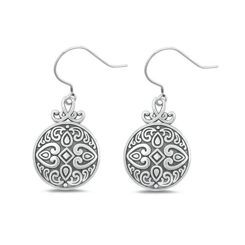 Lhe4424439 Sterling Silver Round Bali Style Earring