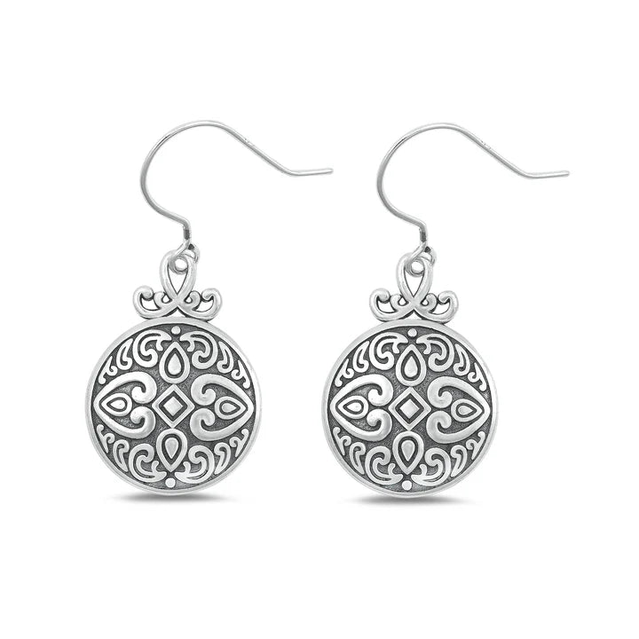 Lhe4424439 Sterling Silver Round Bali Style Earring