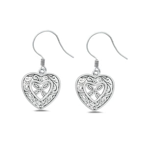 Lhe4424509 Sterling Silver Heart Bali Style Earring