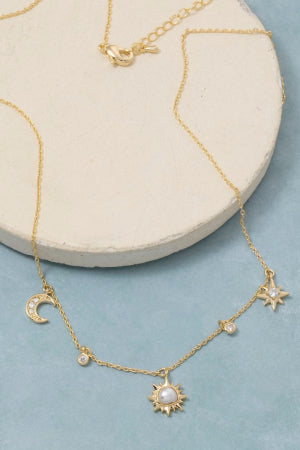 Lhn4619 Fashion Necklace Stars Moon