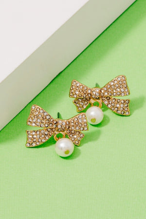 Lhe47899 Fashion Bow Pearl Earring