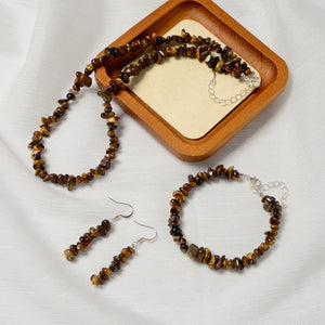 Lhset2405sYTI Real Stone Set Tiger Eye *Minimum 2 sets any stone