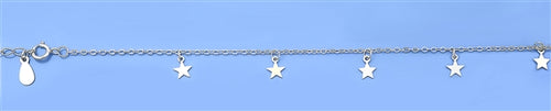 Lhb5106199 Sterling Silver Star Charm Bracelet