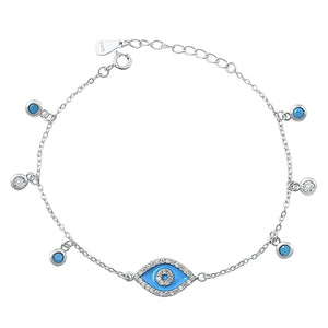 Lhb5106349 Sterling Silver Blue Eye Bracelet