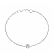 Load image into Gallery viewer, Lhb5106579 Sterling Silver Bracelet Cz Clear /Blue Topaz