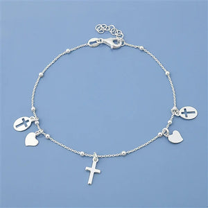 Lhb538166 Sterling Silver Rosary Bracelet