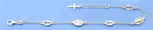 Lhb5383109 Sterling Silver Bracelet Cross & Virgin Mary