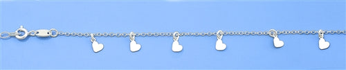 Lhb5384120 Sterling Silver Heart Charm Bracelet