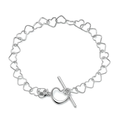 Lhb5385859 Sterling Silver Heart Toggle Bracelet