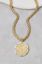 Load image into Gallery viewer, Lhn5769 Fashion Necklace Seed Beads Gold Disk