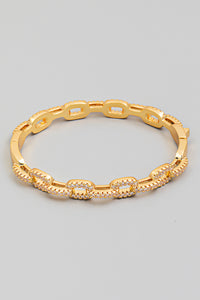 Lhb6169 Fashion Bracelet Link Gold Cz stones