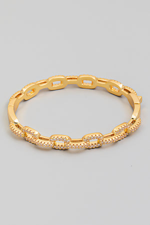 Lhb6169 Fashion Bracelet Link Gold Cz stones