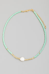 Lhn63009 Fashion Necklace Beaded & Pearl Choker Available in 3 Colors