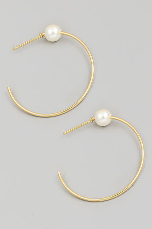 Lhe70709 Fashion Hoop Earring & Pearl