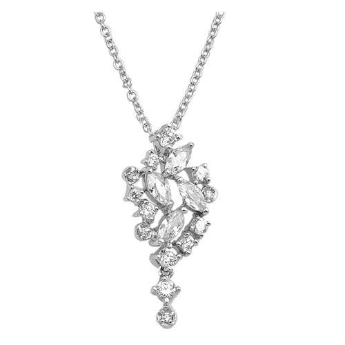 Lhn7108749 Sterling Silver Necklace Drop Victorian Design