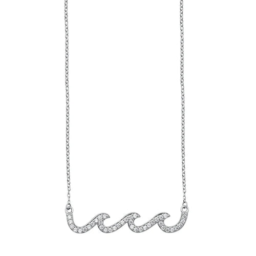 Lhn7109649 Sterling Silver Wave Necklace
