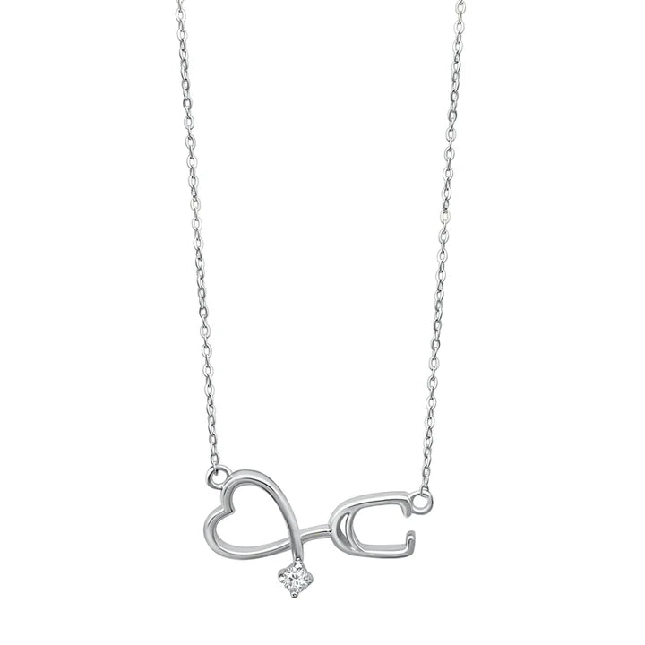 Lhn7109919 Sterling Silver Heart Stethoscope