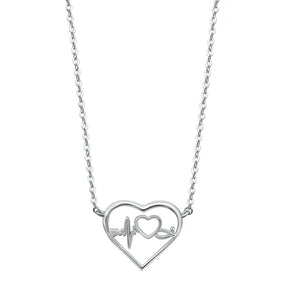 Lhn7109929 Sterling Silver Heart Beat