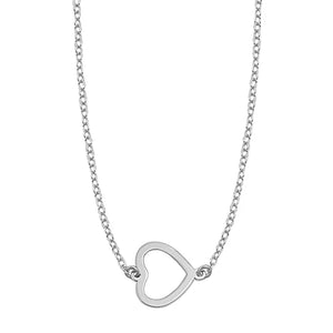Lhn7481669 Sterling Silver Heart Necklace