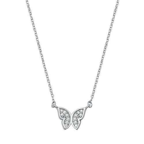 Lhn7109249 Sterling Silver Butterfly Necklace