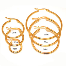 Load image into Gallery viewer, Lhe83-3489 Stainless Steel Hoops  Gold Plating IP Variety Sizes &amp; Price Minimum Purchase 10