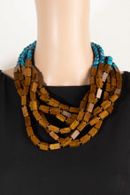 Load image into Gallery viewer, Lhn48389 Fashion Necklace Wood &amp; Beads