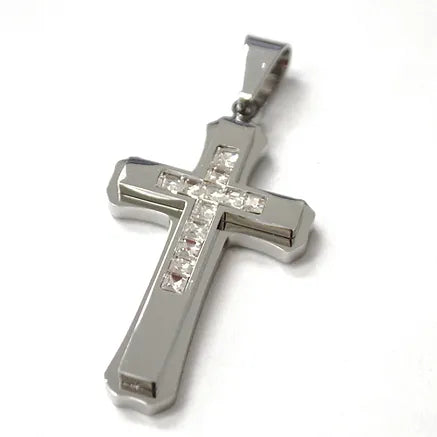 Lhpss863-0779s Stainless Steel Cross Cz Stones OUT OF STOCK!!!